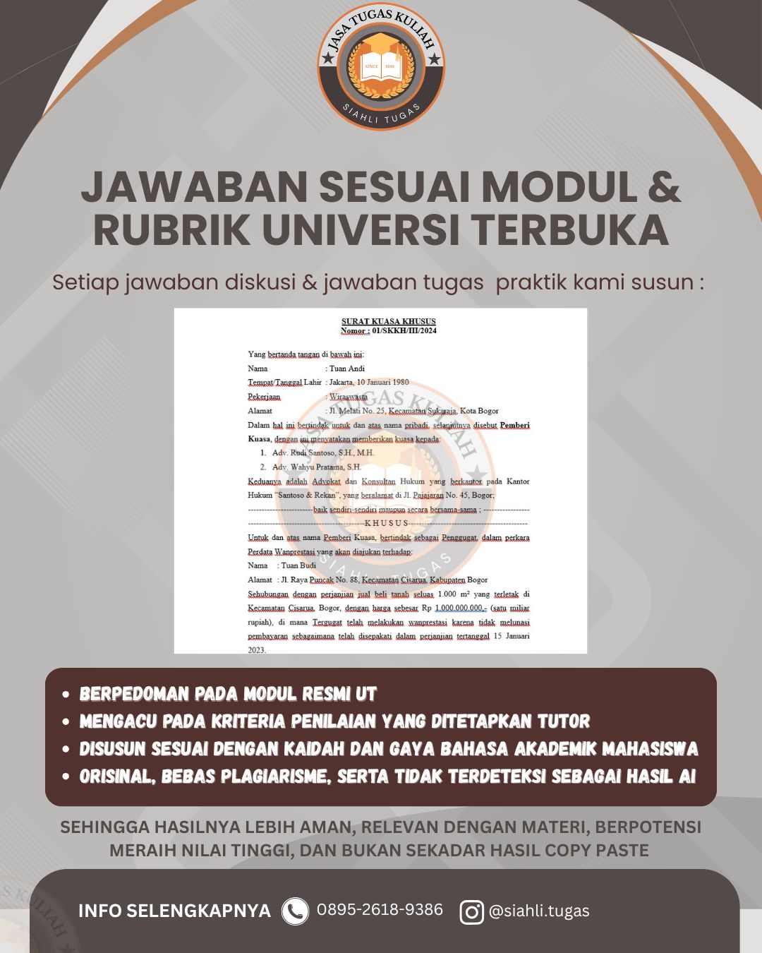 PAKET PRAKTIK PERADILAN UT