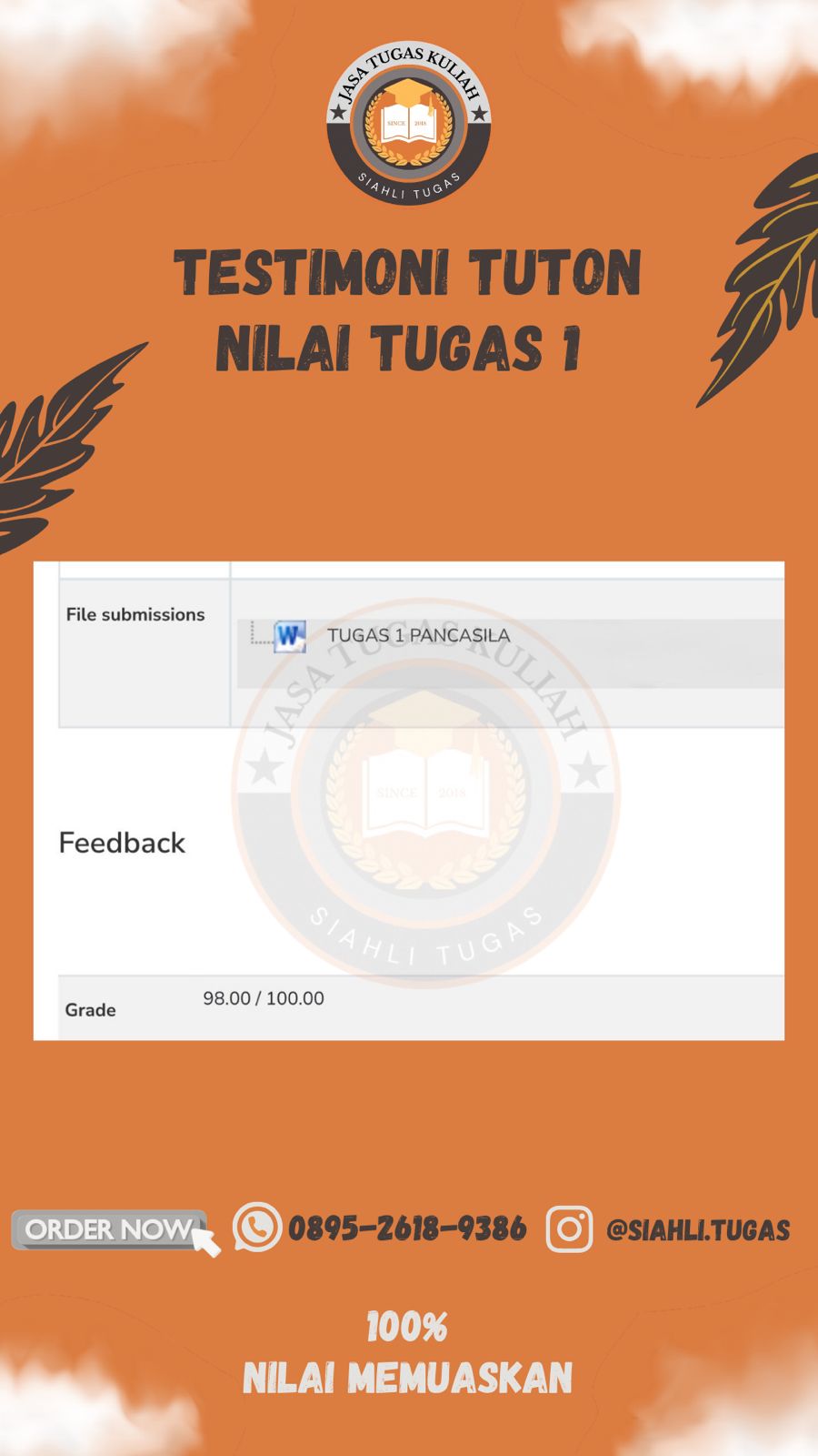 Testimoni Nilai Tugas 1