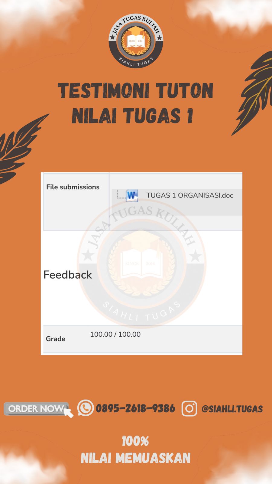 Testimoni Nilai Tugas 1
