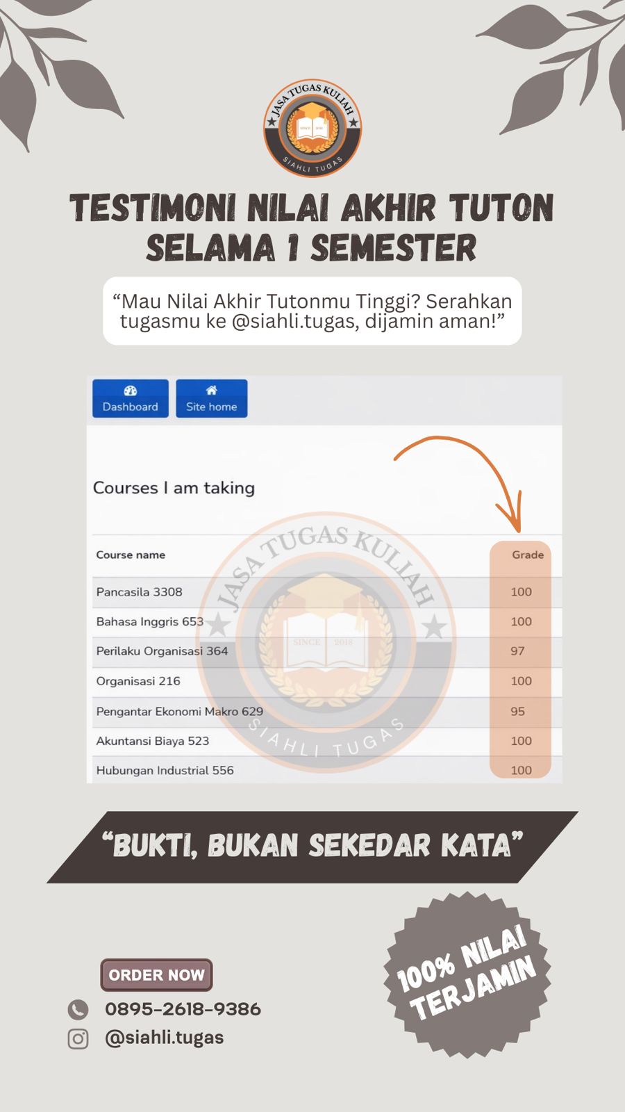 Testimoni Nilai Akhir Tuton