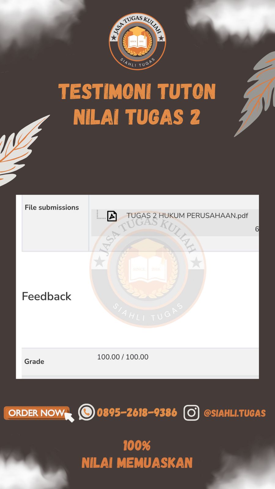 Testimoni Nilai Tugas 2