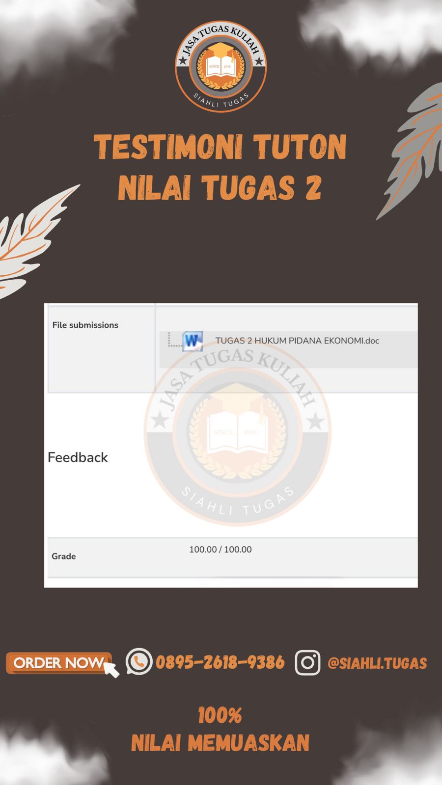 Testimoni Nilai Tugas 2