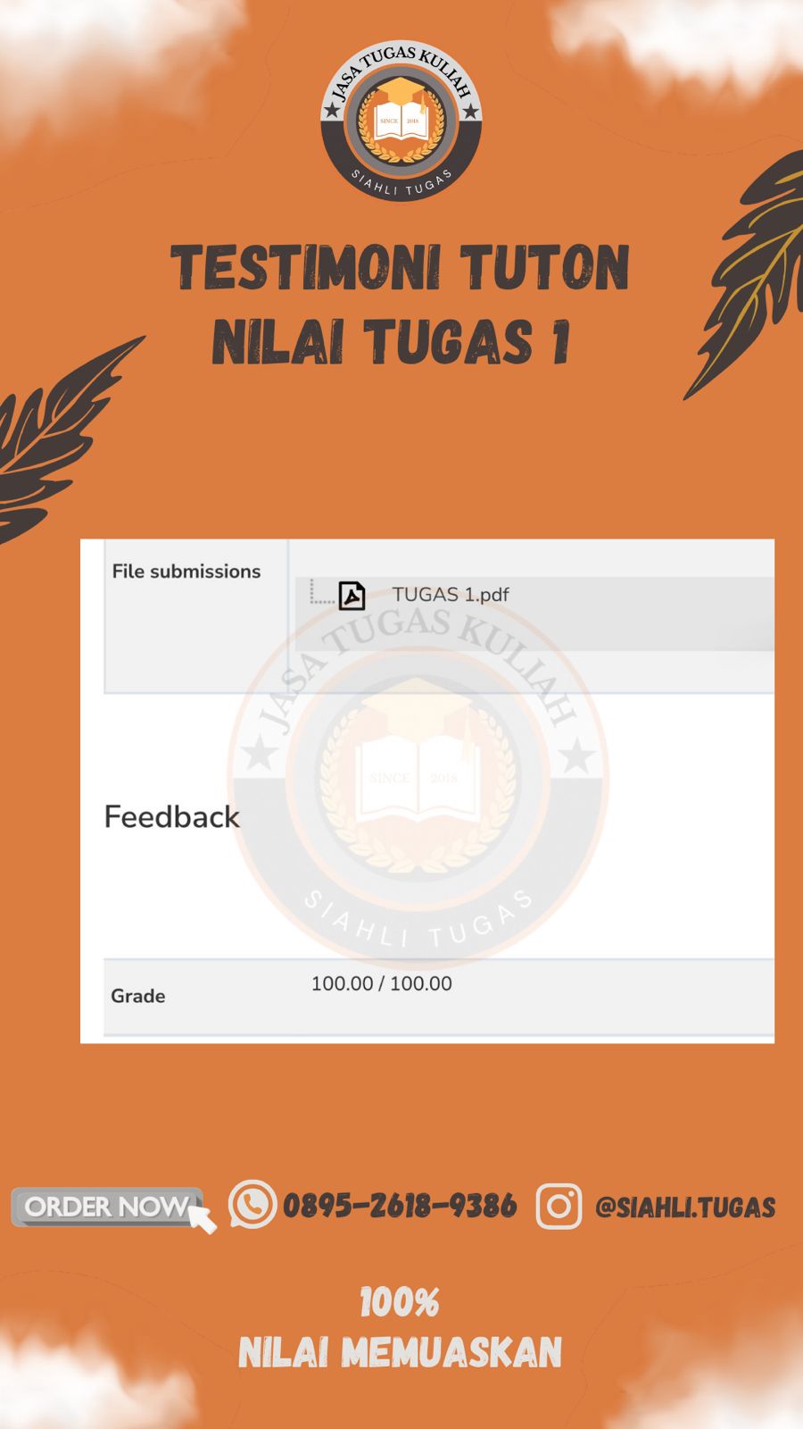 Testimoni Nilai Tugas 1