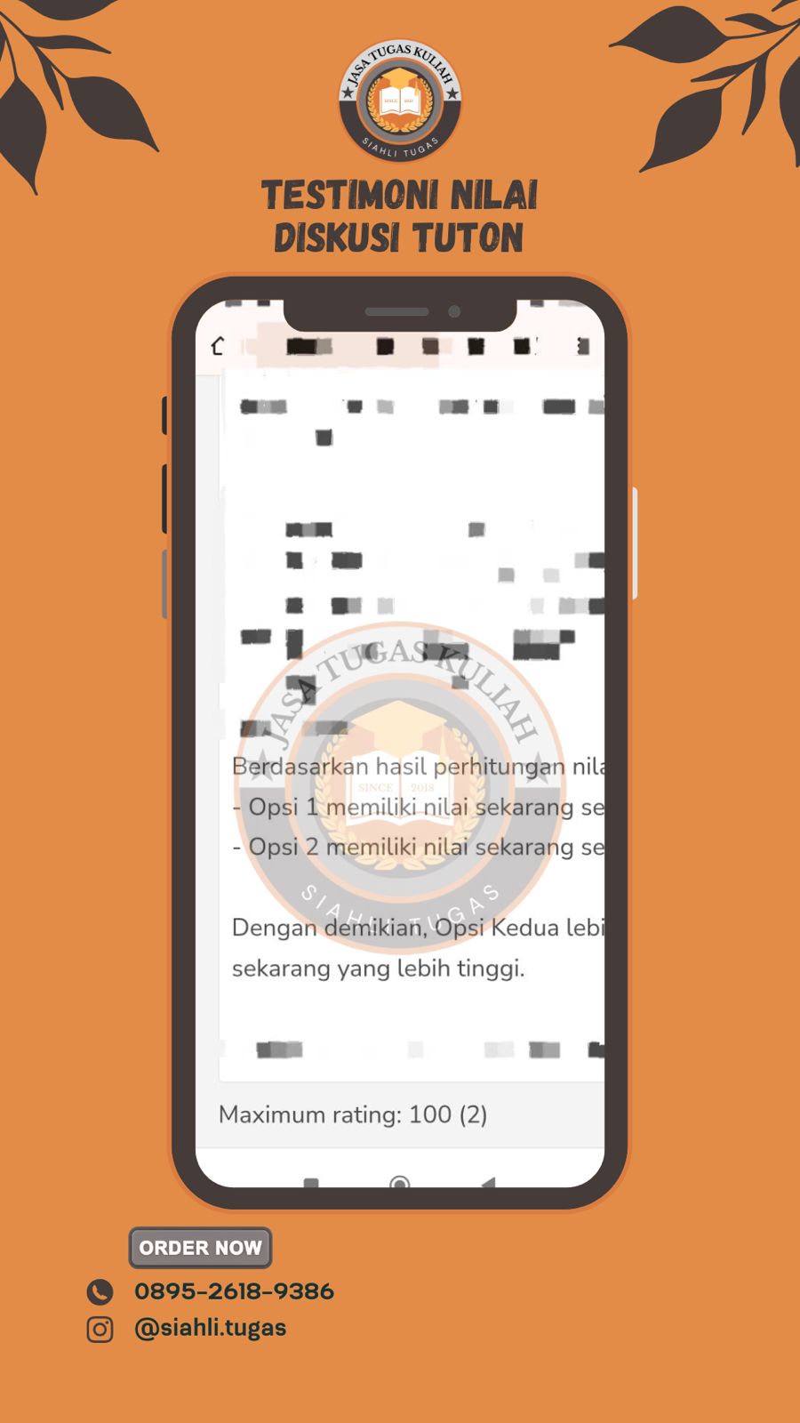 Testimoni Nilai Diskusi