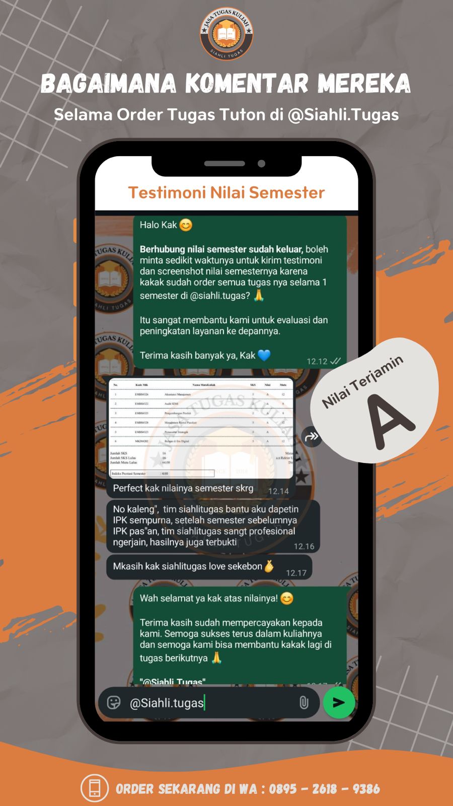 Testimoni Tanggapan Nilai Semester