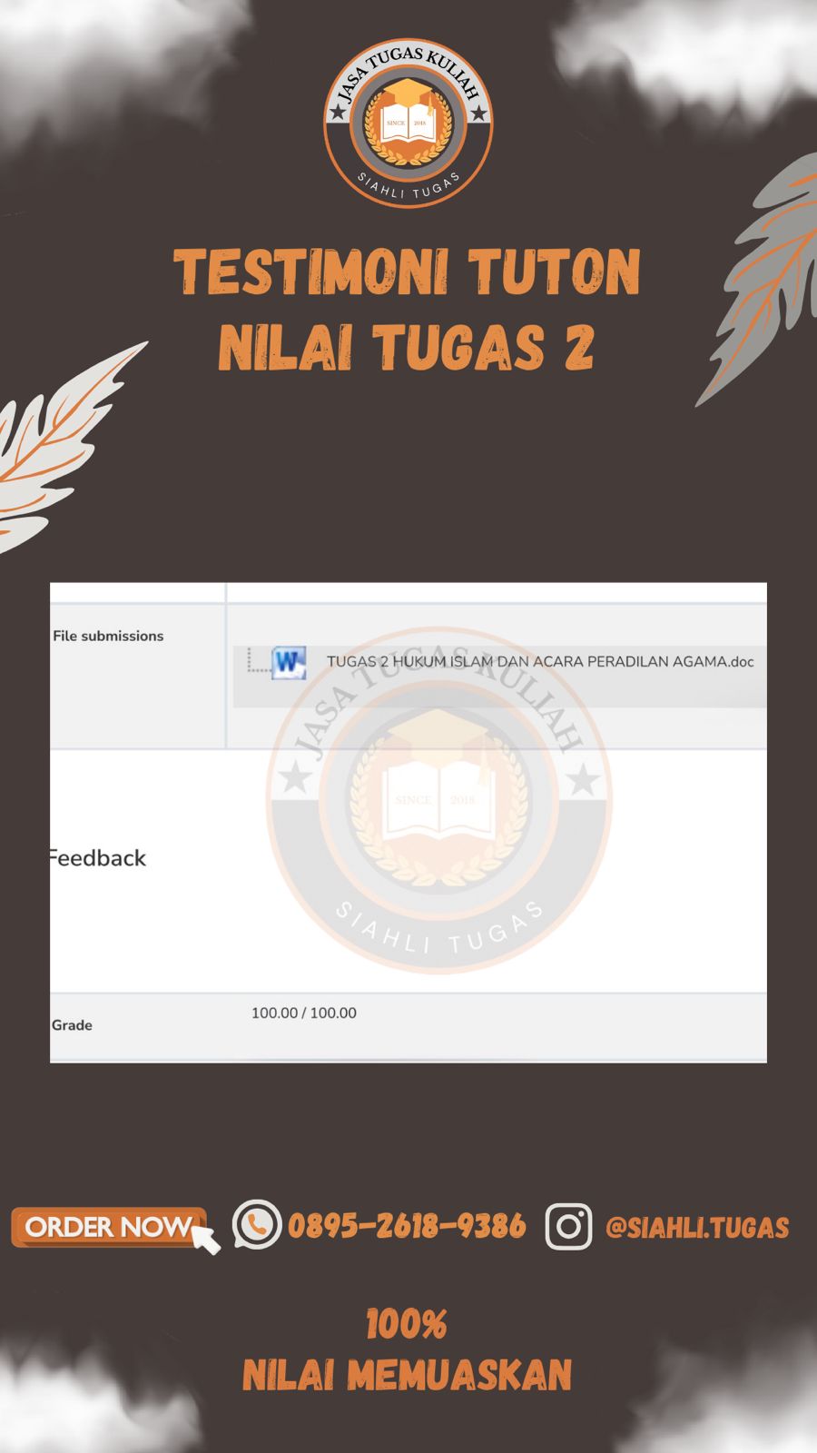 Testimoni Nilai Tugas 2