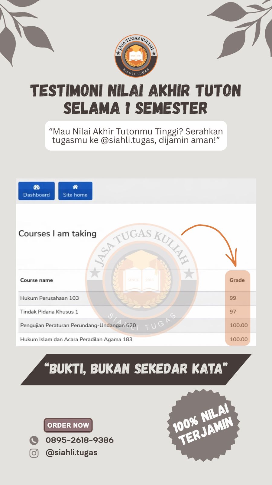 Testimoni Nilai Akhir Tuton