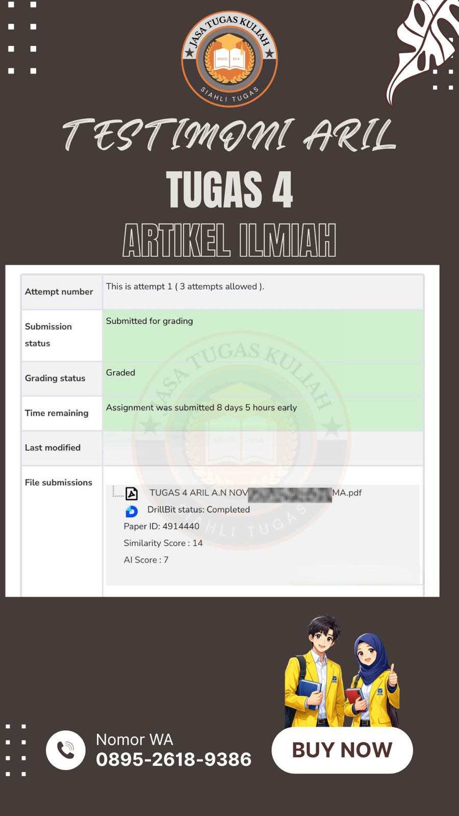 Testimoni Tugas 4 Aril