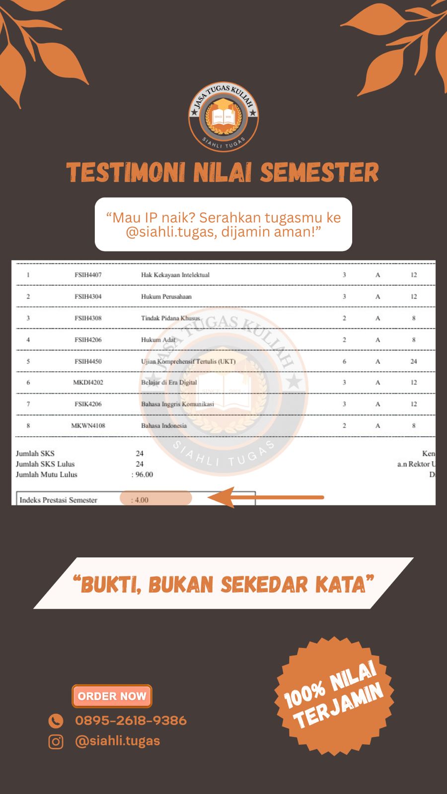 Testimoni Nilai Semester