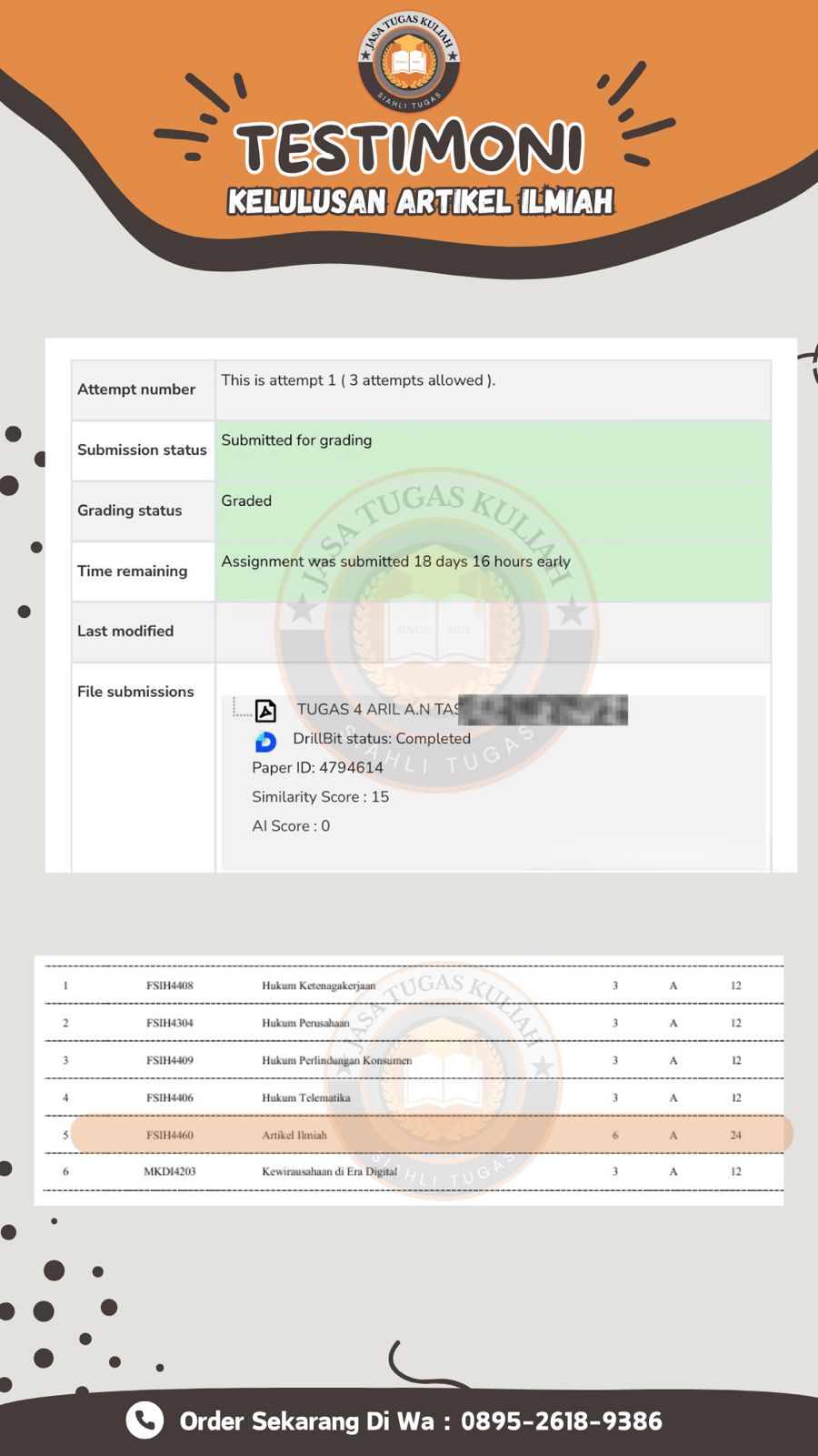 Testimoni Nilai Semester Aril