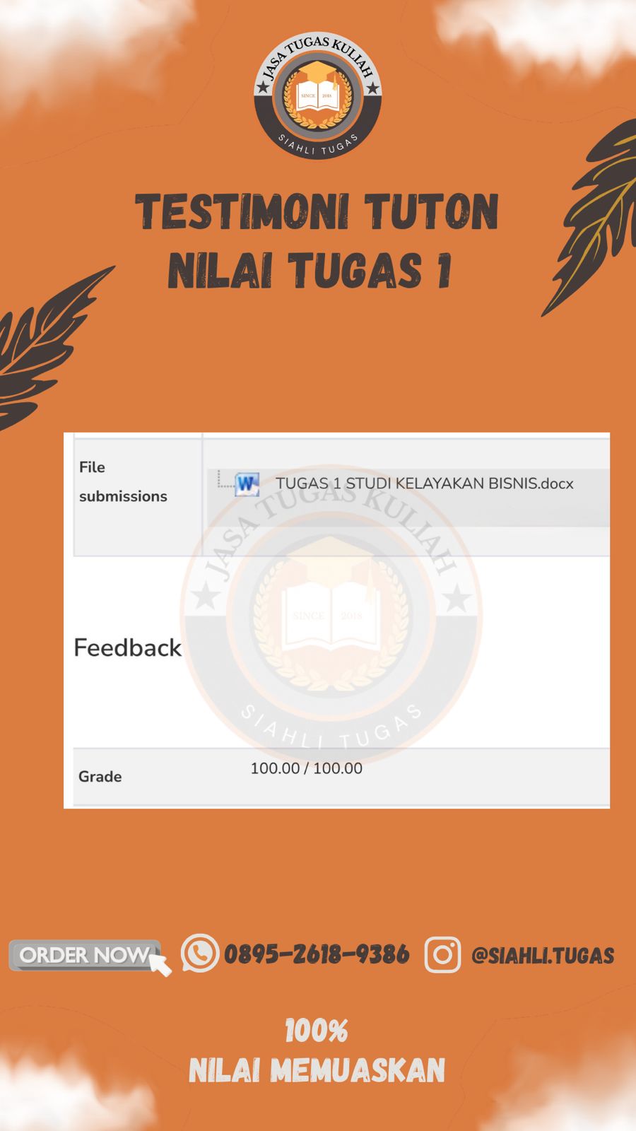 Testimoni Nilai Tugas 1