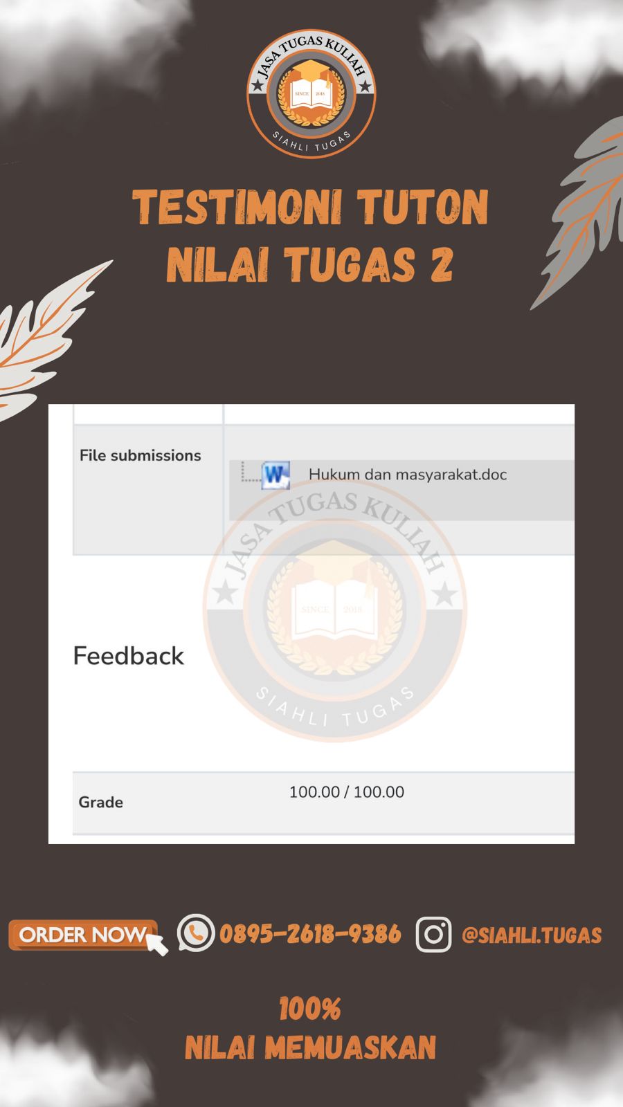Testimoni Nilai Tugas 2