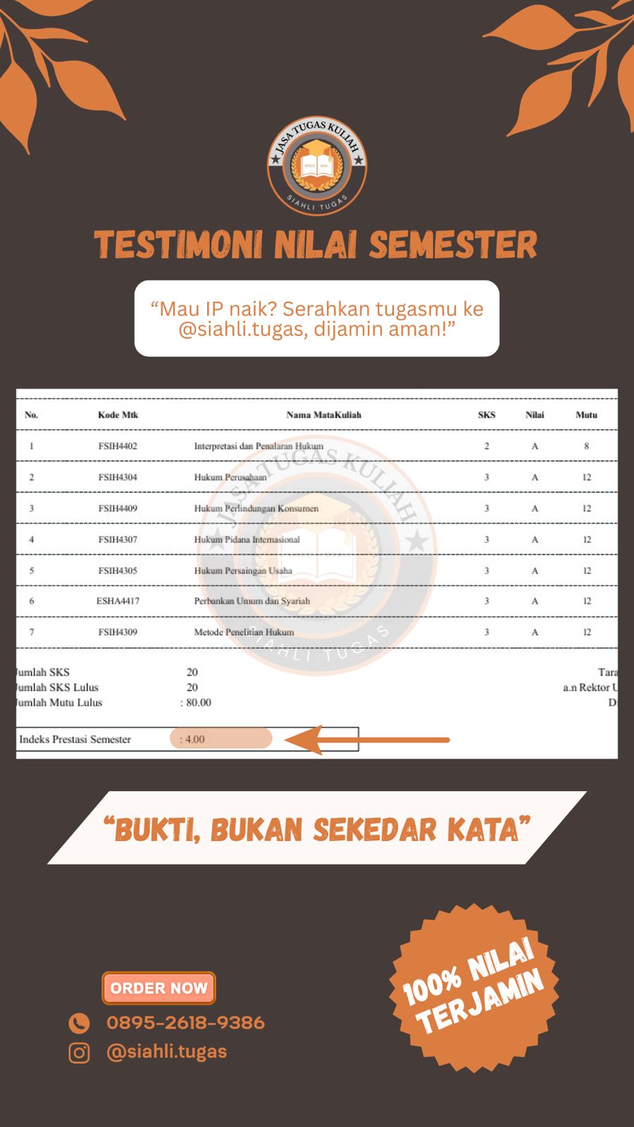Testimoni Nilai Semester