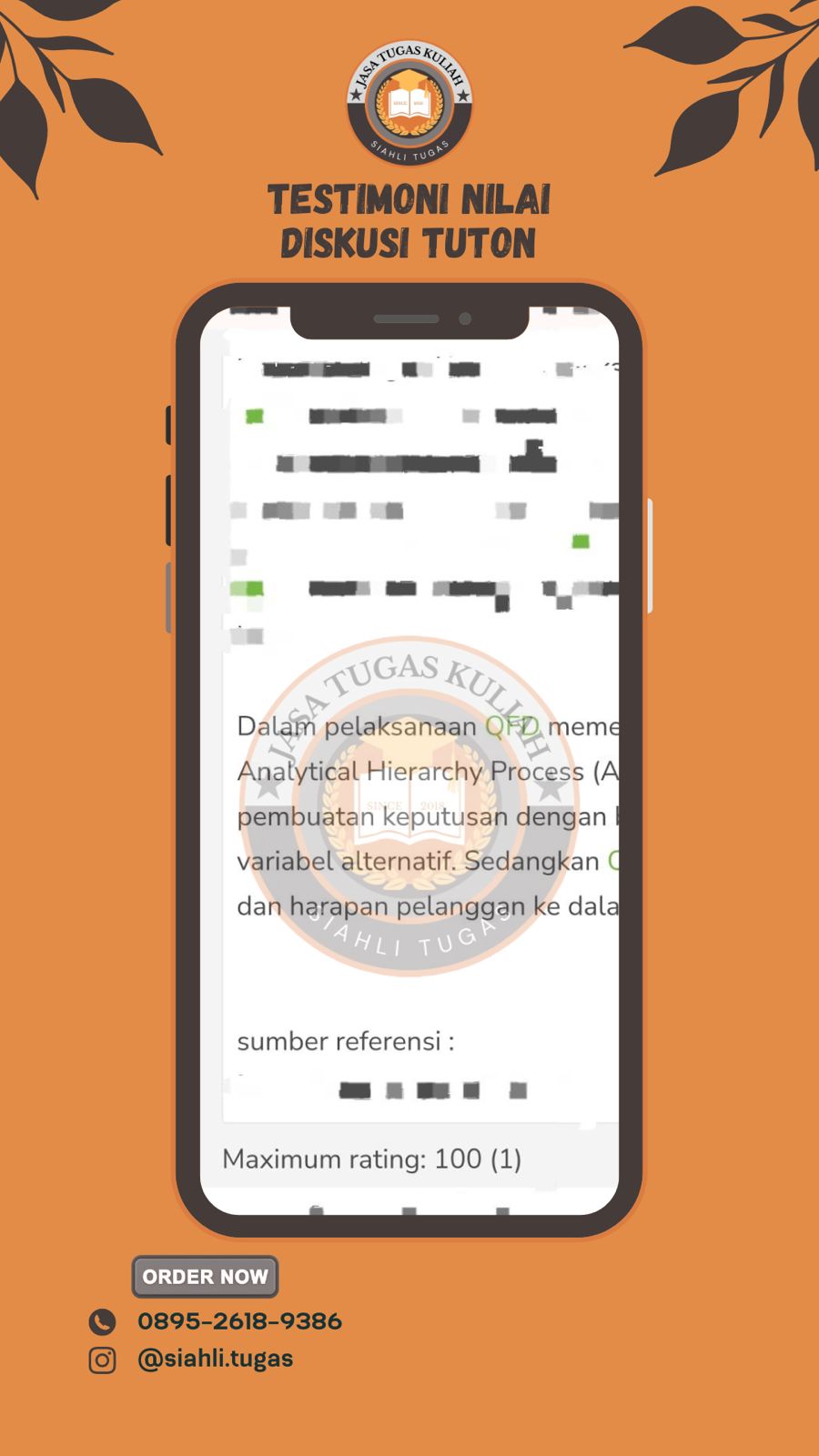 Testimoni Nilai Diskusi
