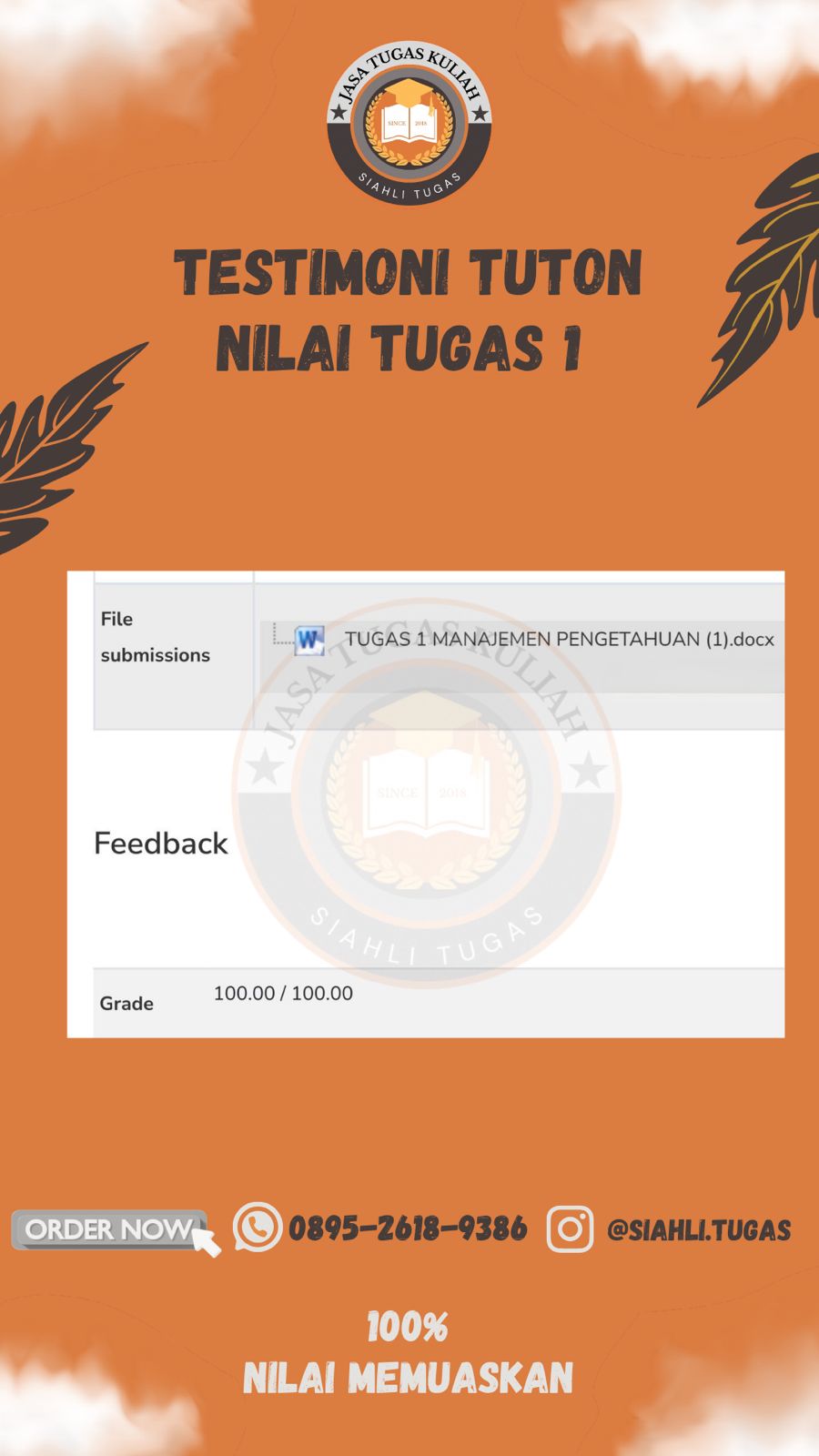Testimoni Nilai Tugas 1