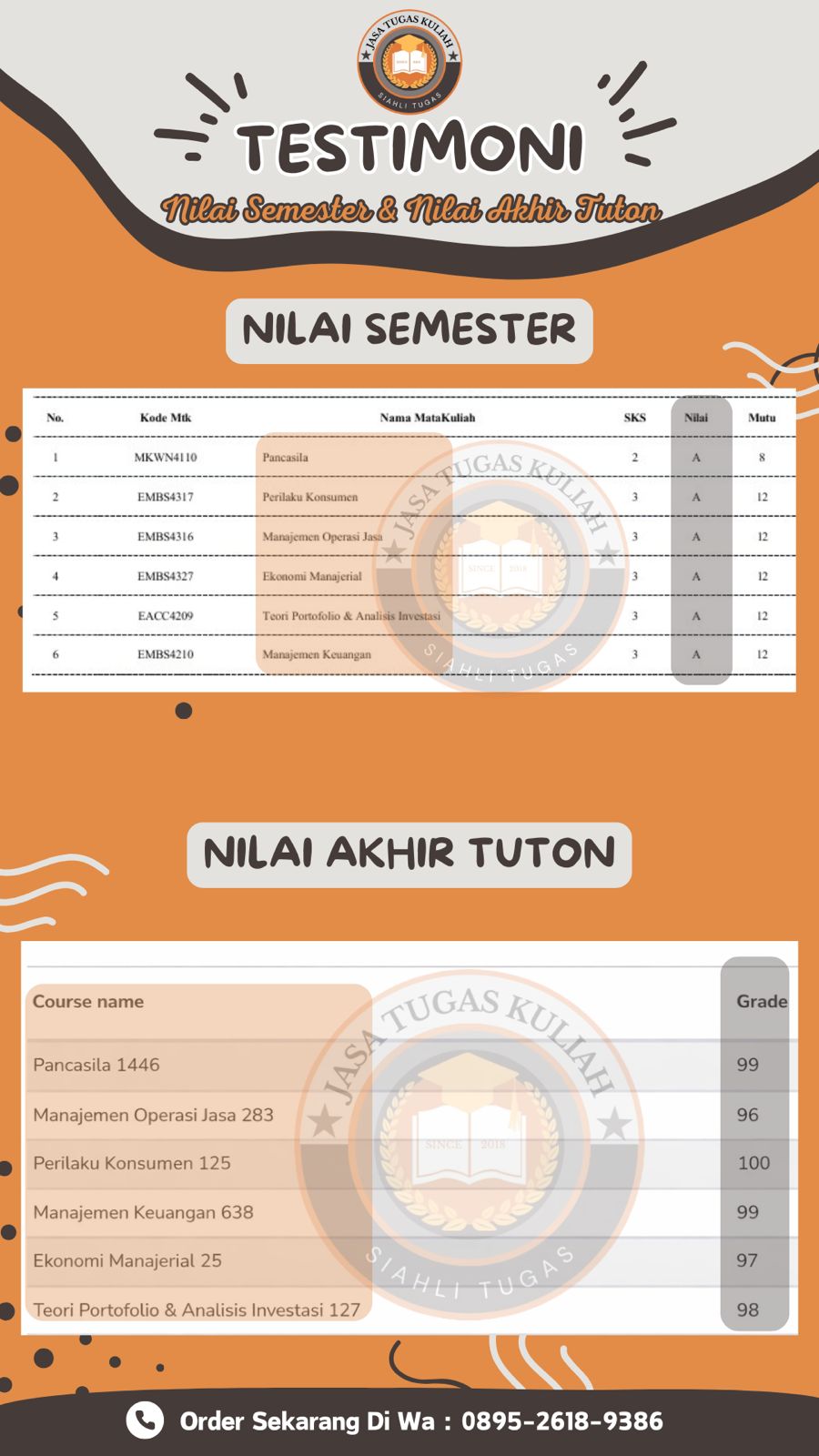 Testimoni Nilai Semester