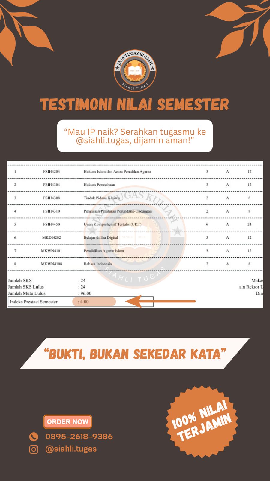 Testimoni Nilai Semester