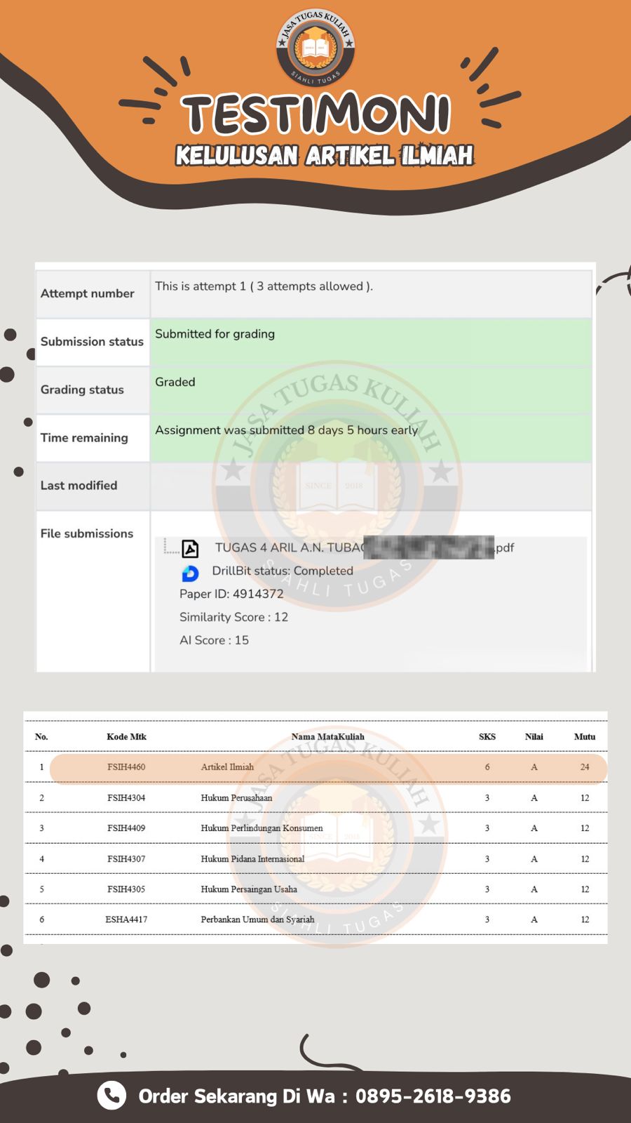 Testimoni Nilai Semester Aril