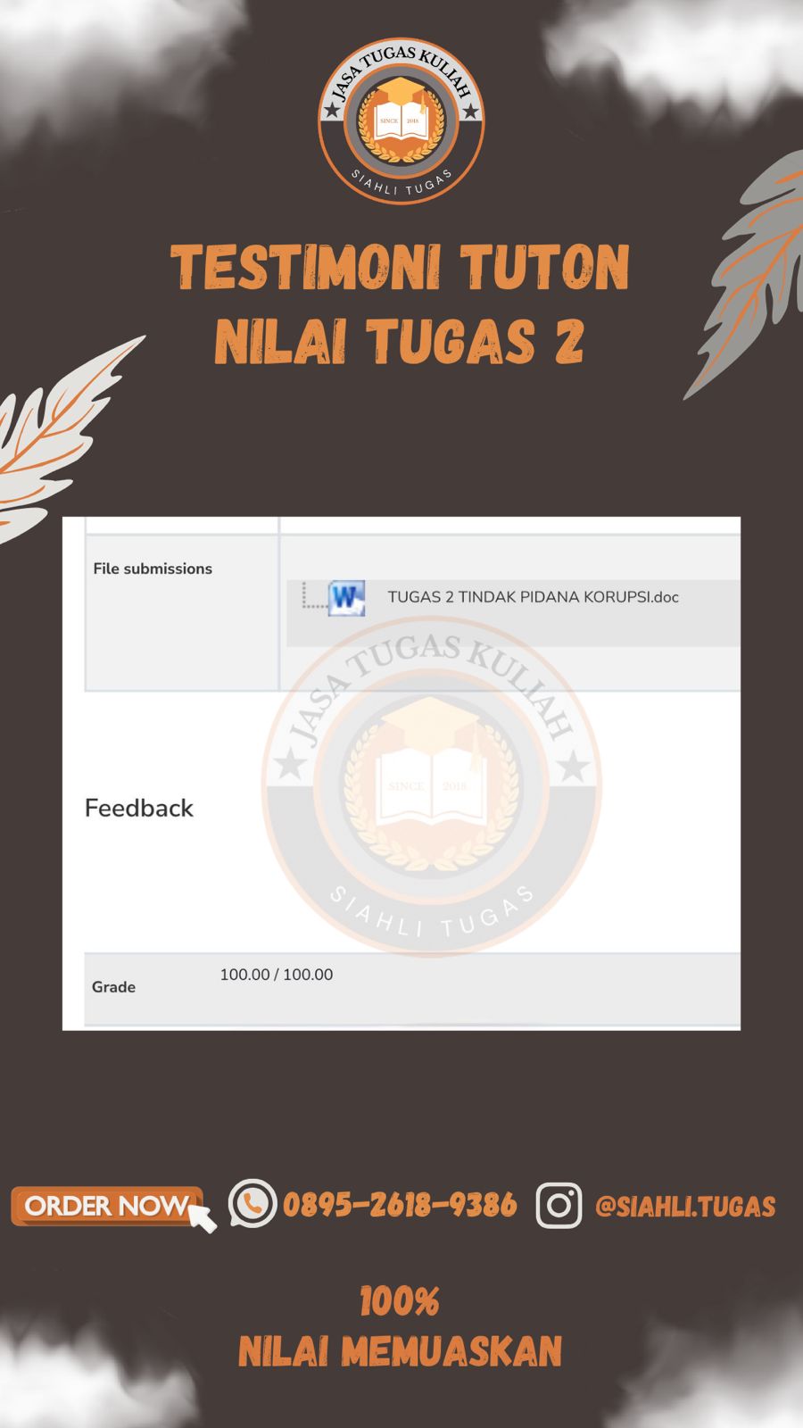 Testimoni Nilai Tugas 2