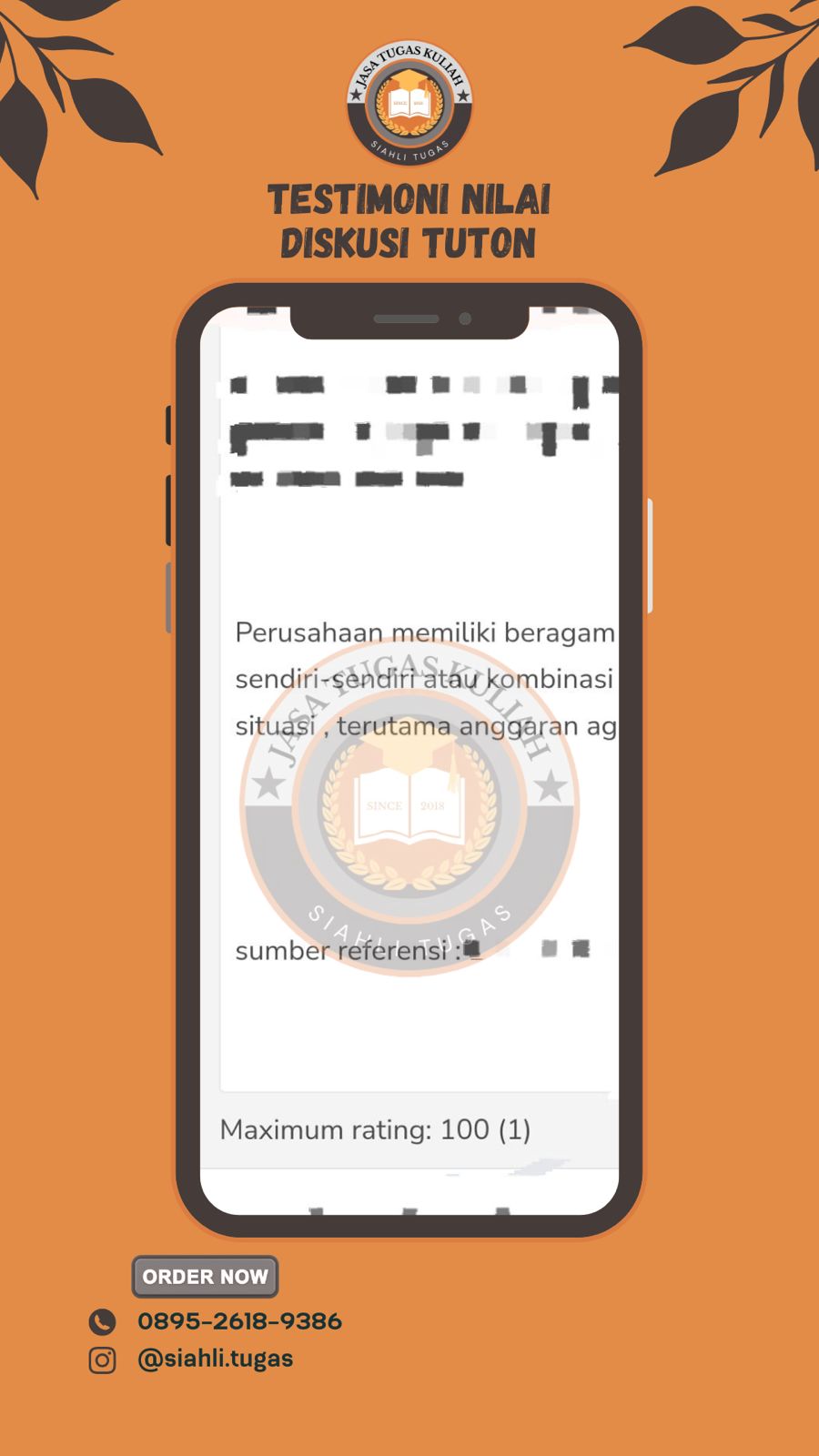 Testimoni Nilai Diskusi