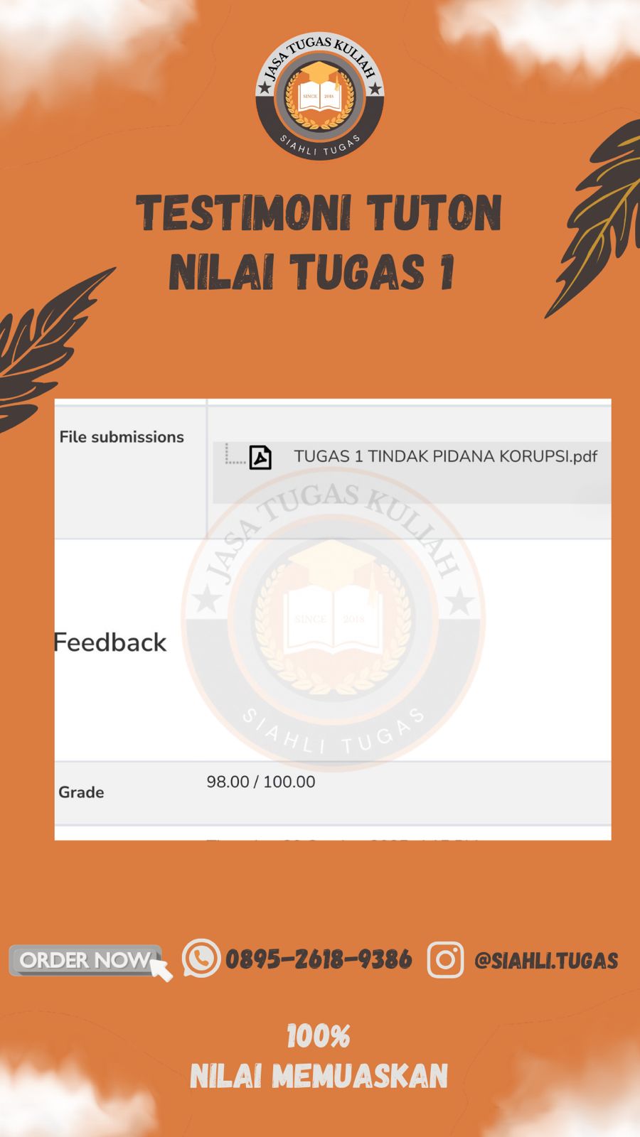 Testimoni Nilai Tugas 1
