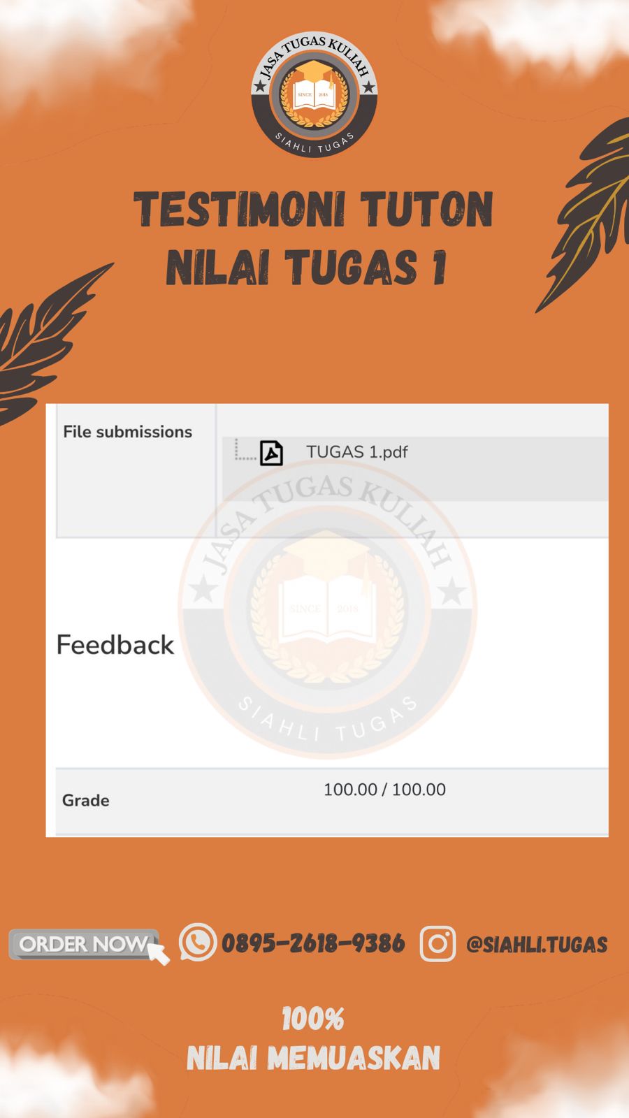 Testimoni Nilai Tugas 1