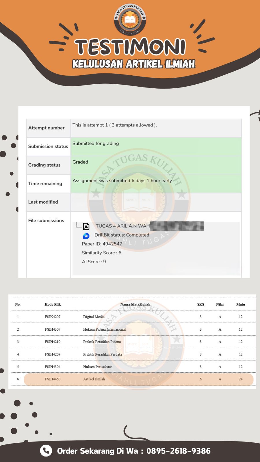 Testimoni Nilai Semester Aril